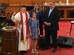 Payton Flannery Baptism on September 27, 2020.