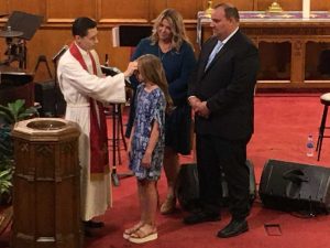 Payton Flannery Baptism on September 27, 2020.